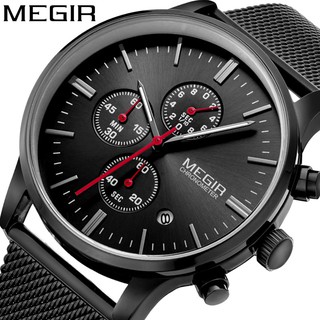 (Tính năng Chronograph) Đồng hồ nam MEGIR 2011 chính hãng FULL KIM, FULL HỘP