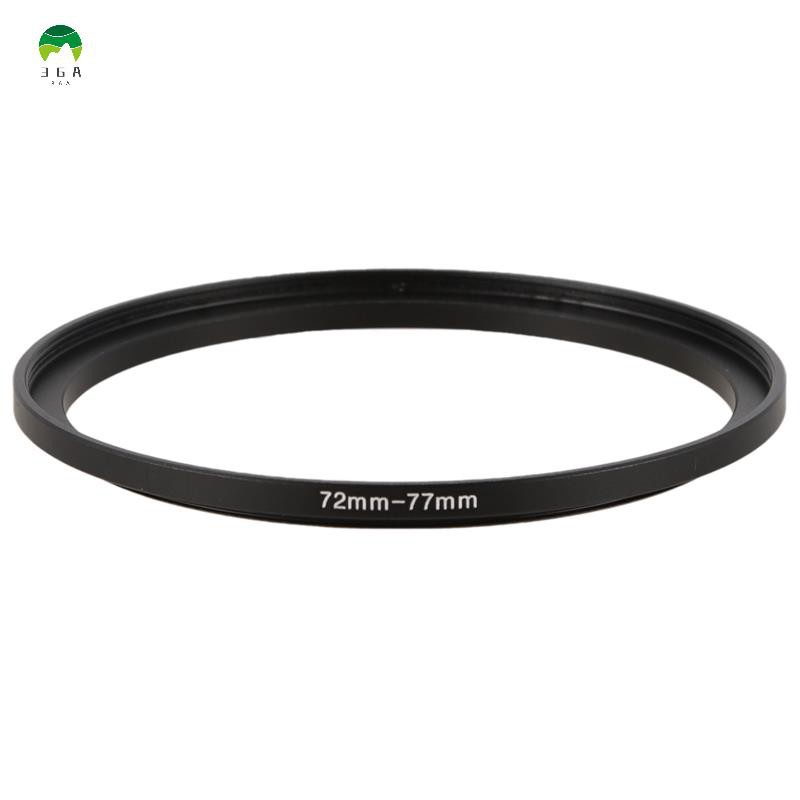  72mm-77mm Camera Lens Step Up Filter Black Metal Adapter Ring