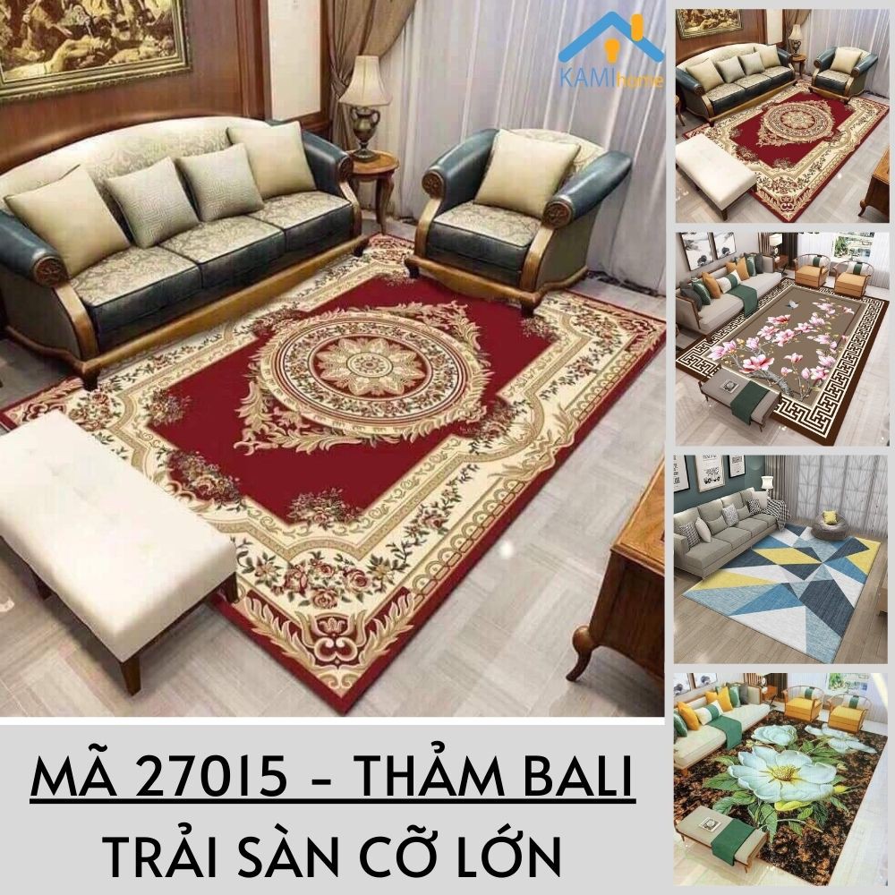 Thảm 3D trải sàn phòng khách loại Bali cỡ lớn 230*160cm (Nhiều mẫu) mã 27015 KMVN