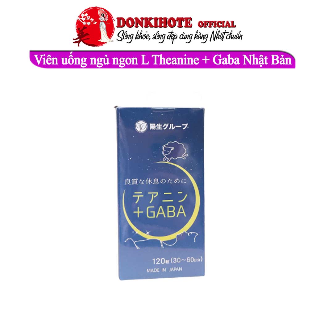 Viên uống ngủ ngon, l theanine + gaba Nhật bản 120 viên