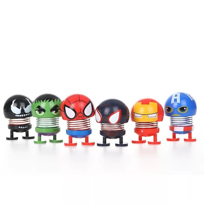 Đồ chơi búp bê biểu cảm đầu lắc phong cách Avengers 6 loại lựa chọn