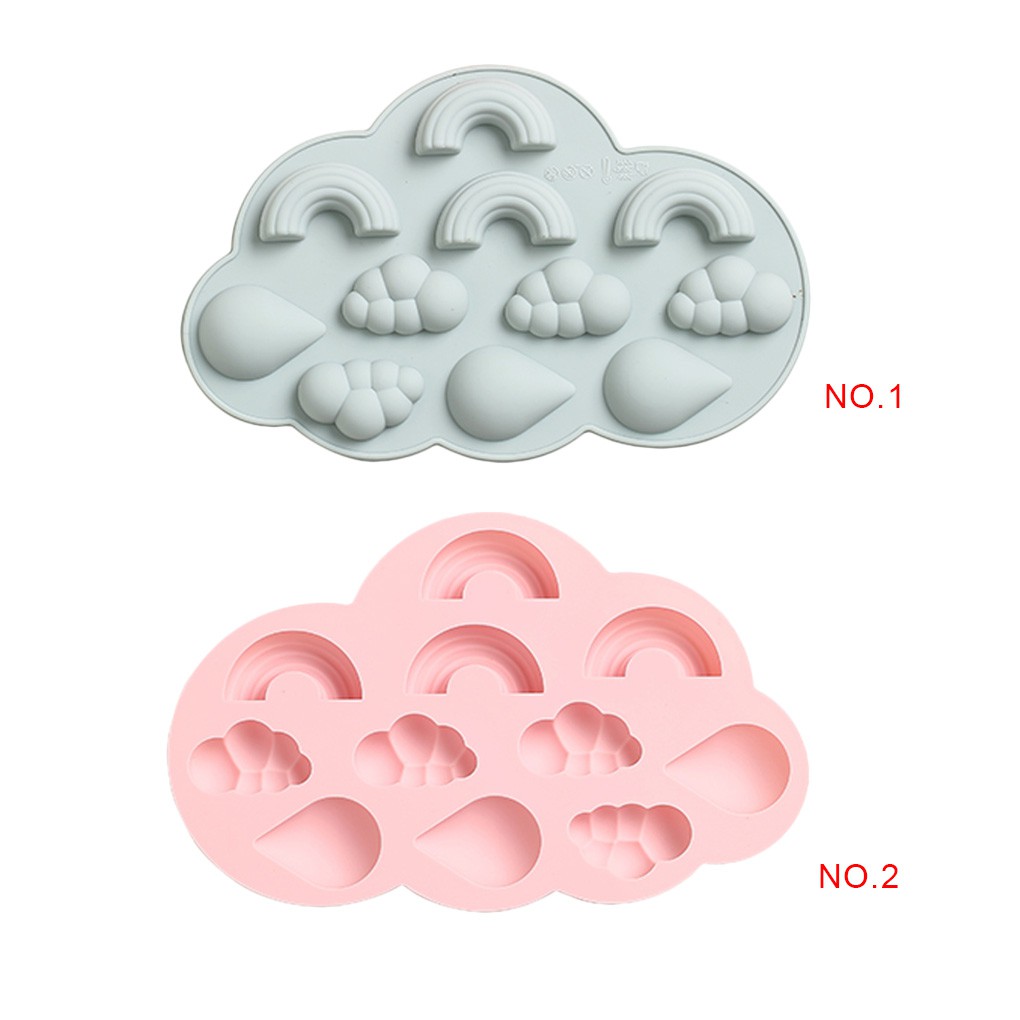 Khuôn Silicone Tạo Hình Đám Mây Cầu Vồng Trang Trí Bánh Độc Đáo