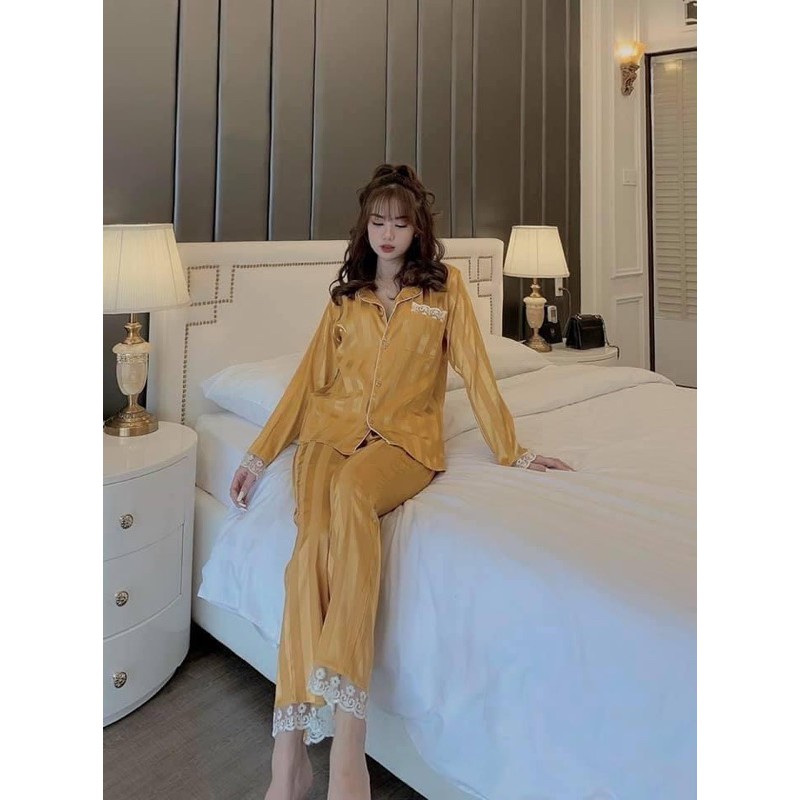 [FlashSale][Giá Huỷ Diệt] Bộ Mặc Nhà Bộ Ngủ Pijama Lua Phối Ren Siêu Hot Siêu Đẹp | BigBuy360 - bigbuy360.vn