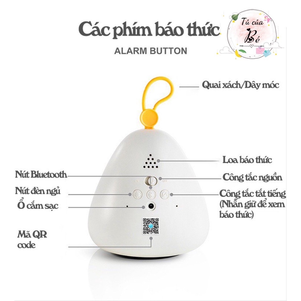 [Đồng hồ kiêm đèn ngủ] Đồng hồ báo thức đa chức năng Đèn ngủ tổ chim thông minh có kết nối Bluetooth Quà tặng đẹp