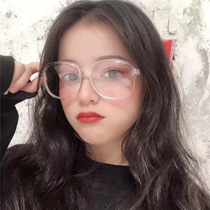 Kính cận thời trang nam nữ gọng tròn phong cách Ulzzang mắt kính không độ chống tia UV đẹp giá rẻ EMOJI 026