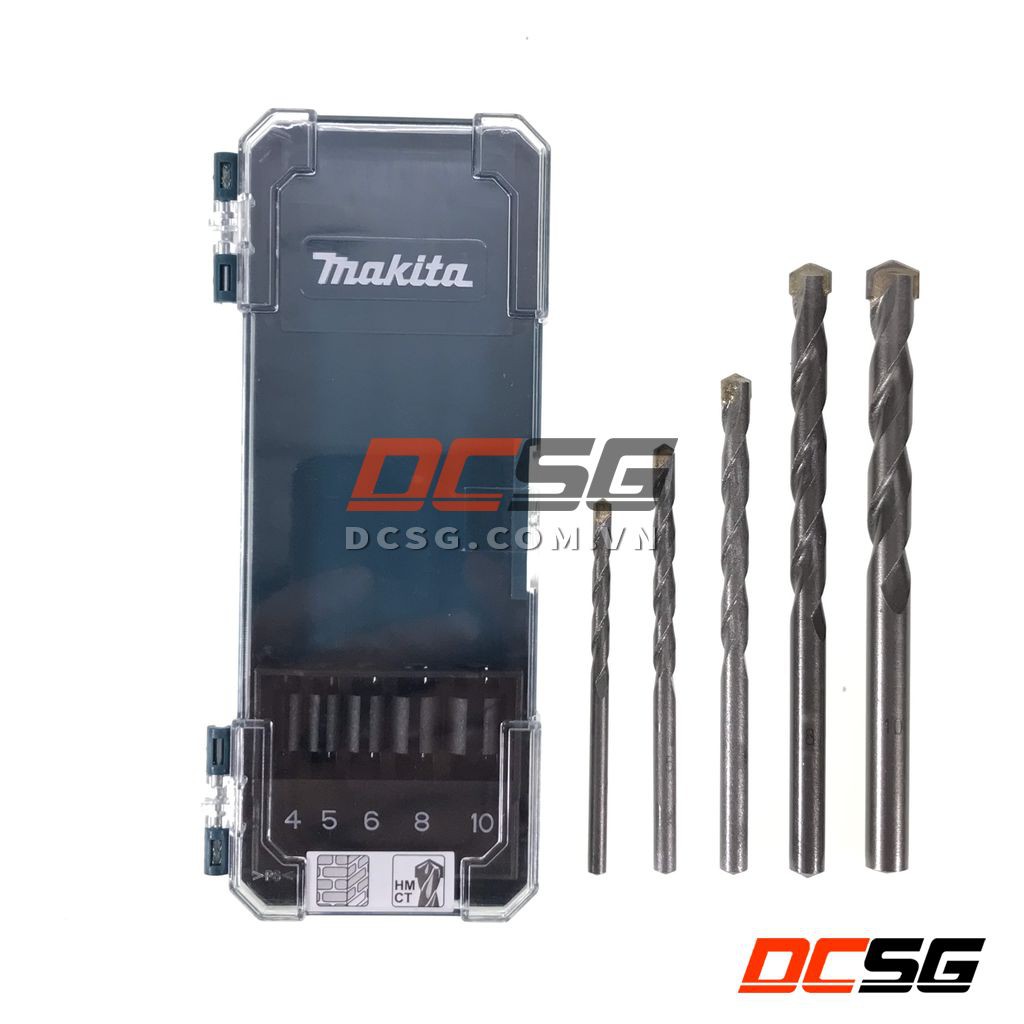 Bộ mũi khoan tường chân tròn 05 cái  Makita D-72877 | DCSG