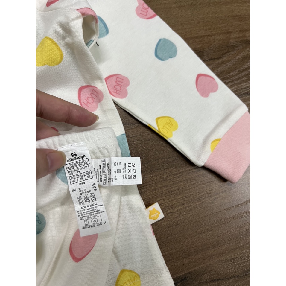 Bộ thu đông bé gái trái tim vai bèo