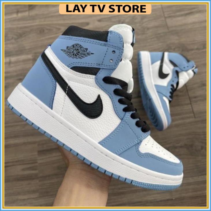 Giày Jordan 1, Giày thể thao JD1 đen cao panda nam nữ hàng cao cấp full box