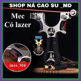 Ná Cao Su Mắt Quỷ MẸC  - MẸC LAZE bắn chim bắn cá Quấn Dây Chuông Nguyên Khối (Tặng 1 Dây Khi Mua Ná )