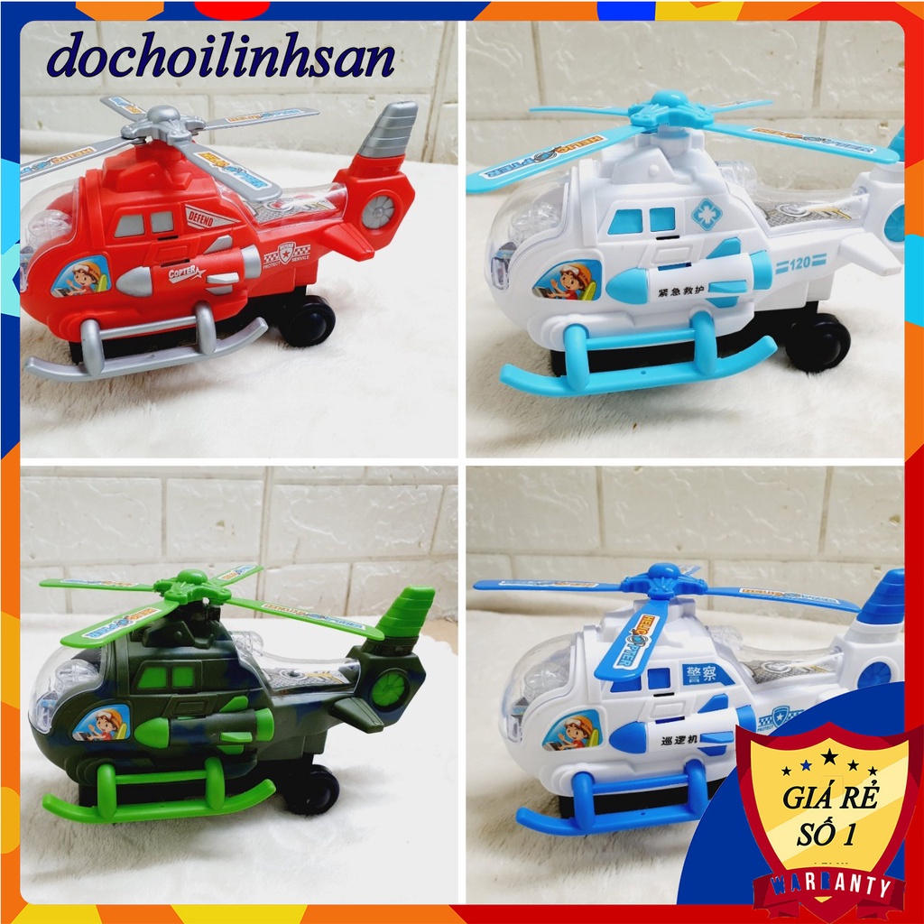 Máy Bay  Cảnh Sát Pin Nhạc Phát Sáng Cho Bé KT 20x12x10