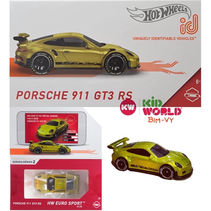 Xe mô hình Hot Wheels ID Series 2 Porsche 911 GT3 RS HBG16.