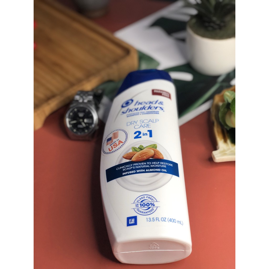 [USA-Chuẩn Mỹ] Dầu gội xả 2in1[Head &amp; Shoulders Dry Care sạch gàu - NK chính hãng