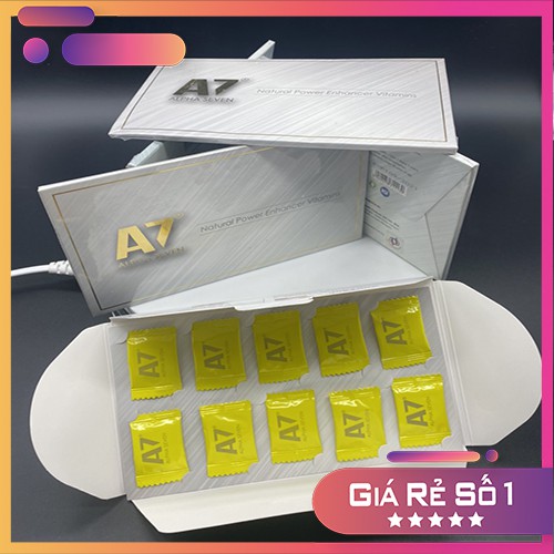[GIÁ SỈ] HỘP 10V KẸO ALPHA SEVEN A7 KHÔNG GÂY ĐAU ĐẦU KHÔNG NÓNG