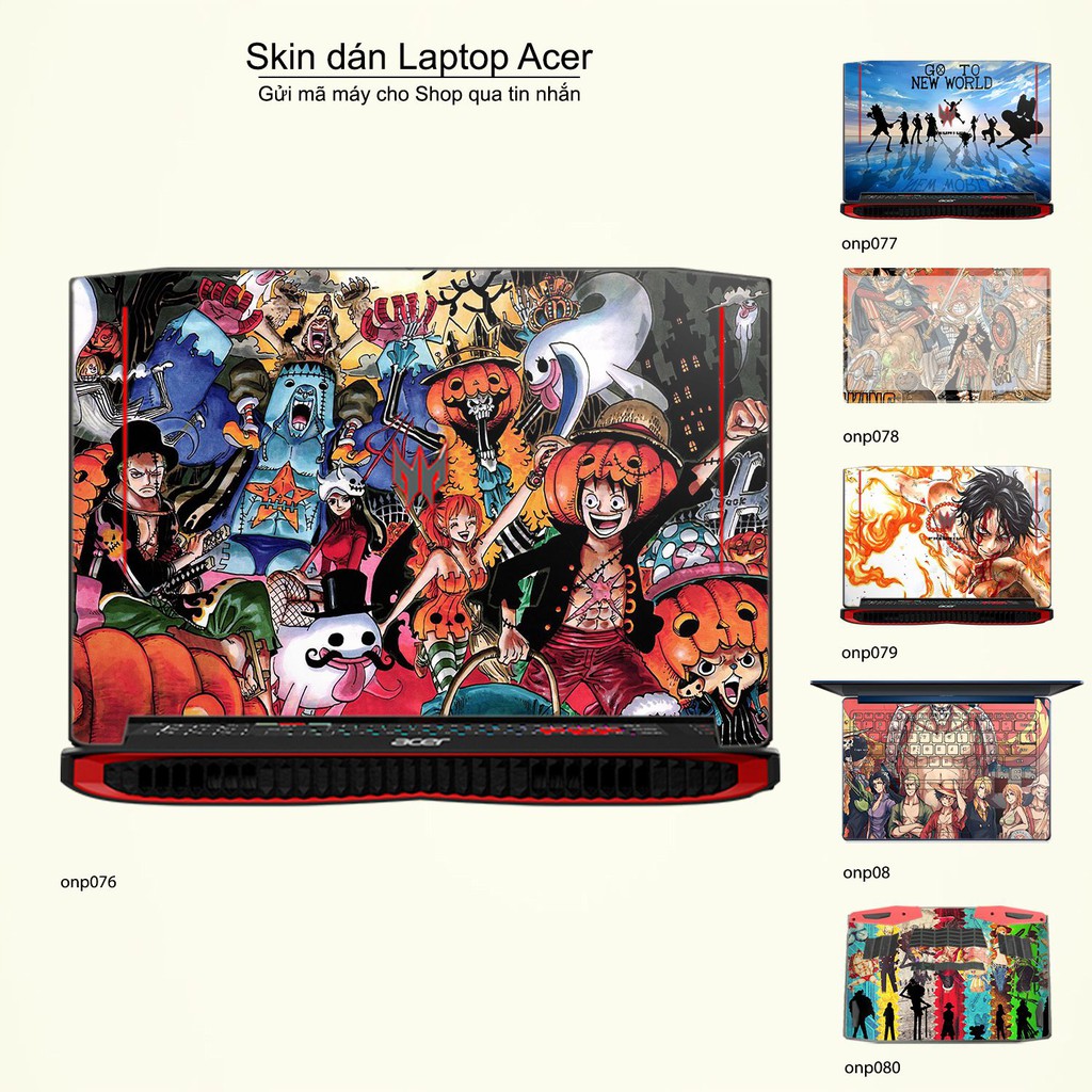 Skin dán Laptop Acer in hình One Piece _nhiều mẫu 6 (inbox mã máy cho Shop)