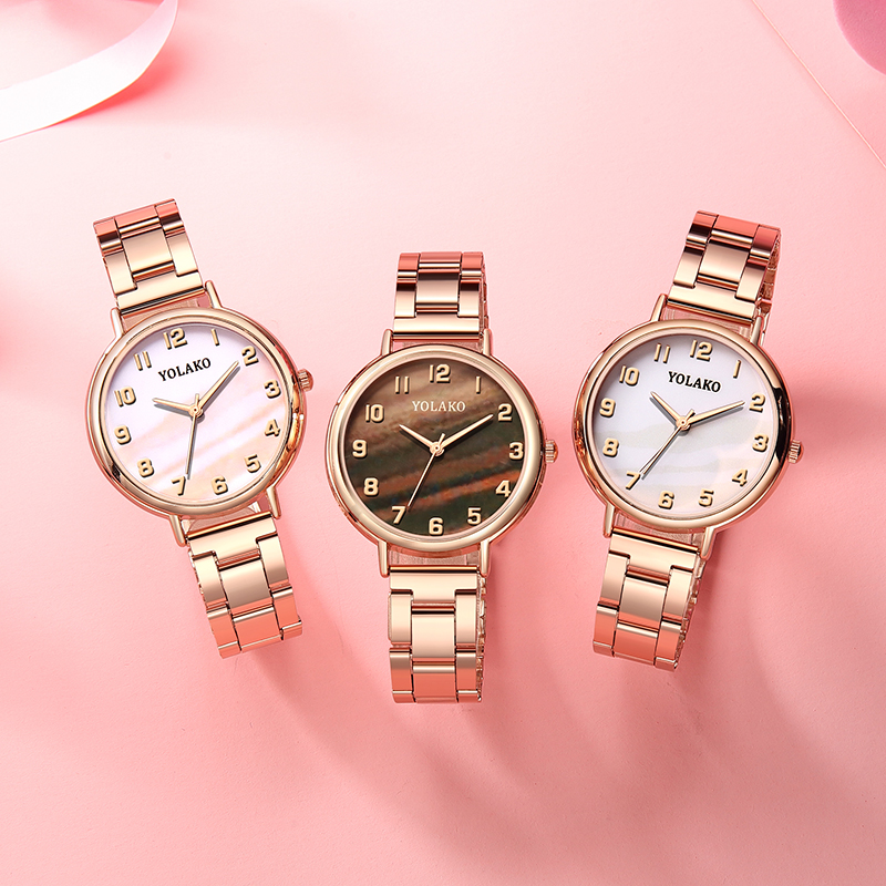 ZOLFA Fashion Rose Gold Ladies Wrist Watches Elegant White Stainless Steel Womens Quartz Watch Dress Clocks Lady Analog Watches Đồng hồ nữ