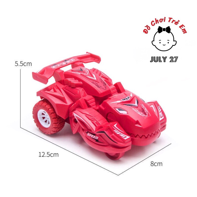 Ô Tô Biến Hình Khủng Long Cao Cấp  -    Nhựa ABS Chắc Chắn Kích Thước 8 cm*5.5 cm*12 cm