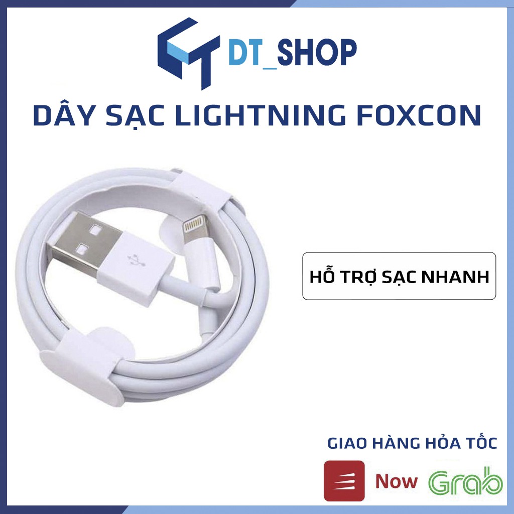 Dây sạc lightning, cáp sạc Foxconn, hỗ trợ sạc nhanh - DTSHOP