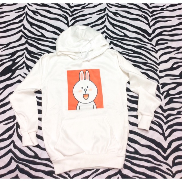 Áo hoodie unisex in nỉ bông (35-68kg). cony - brown