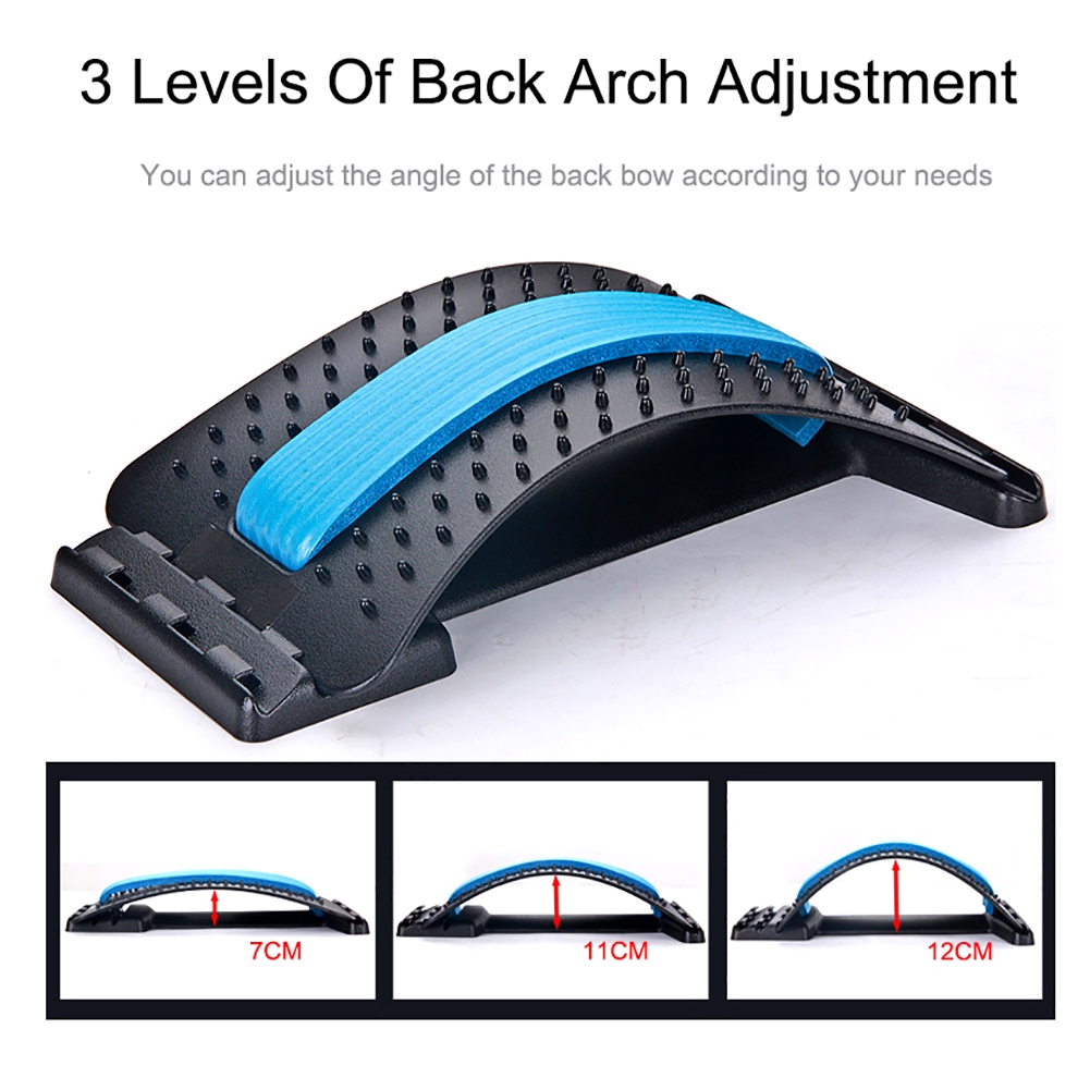 Health Care Back Stretch Equipment Massager Stretcher Fitness Lumbar Support Relaxation Spine Pain Relief Corrector