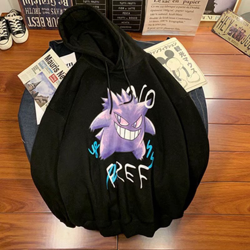 Áo khoác hoodie sweater phối nhung tay dài họa tiết pokemon kích thước M-3XL dành cho nam | BigBuy360 - bigbuy360.vn