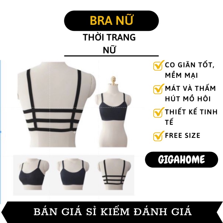 Áo Ngực Nữ GIGAHOME Áo Bra Thái Có Đệm Nfwjc 3 Dây Ngang Co Giãn Tốt, Thời Trang Nữ 5655