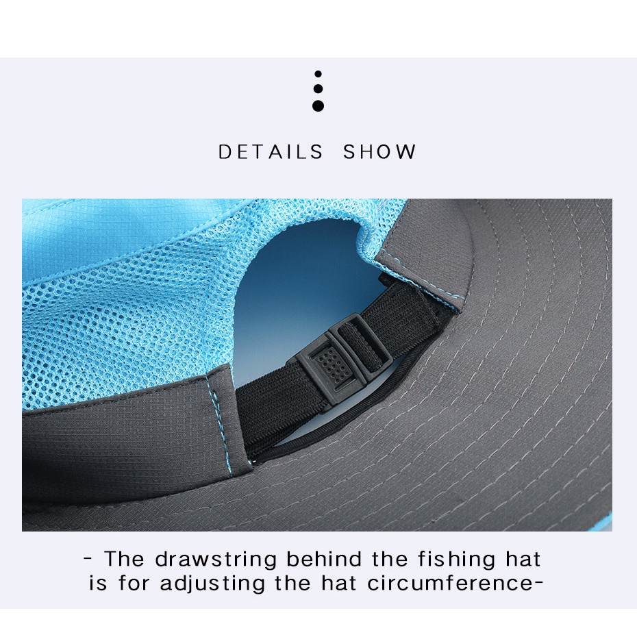 New Unisex Summer and Autumn Sun Protection Hoodie Breathable Sunshade Mesh Big Hat Foldable Fisherman Hat Outdoor Climbing Hat