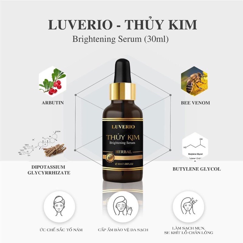 Serum xóa mụn nám Luverio - Osakura số 3 mẫu mới thủy kim xóa thâm sẹo