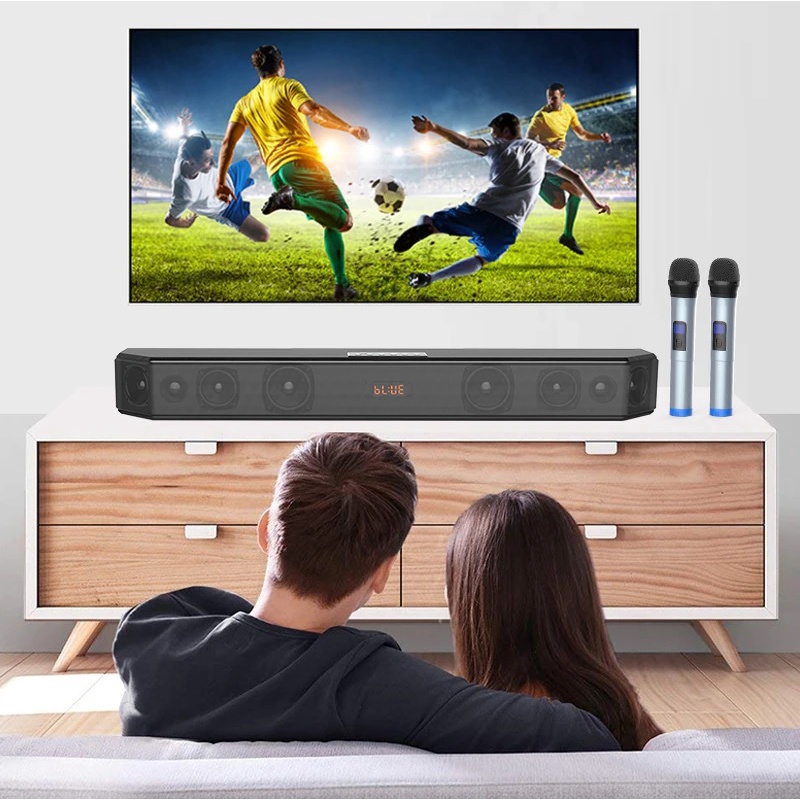 [SALE TẾT] Loa Soundbar 5.1 Bluetooth Hát Karaoke AMOI L9 (Bản Vát Góc) Tặng 02 Micro Không Dây