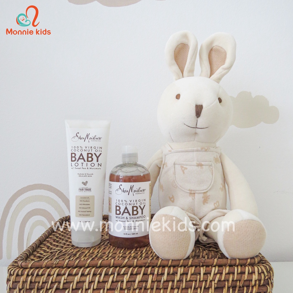 Sữa Tắm Gội Shea Moisture Baby Dầu Dừa Nguyên Chất Chai 384ML