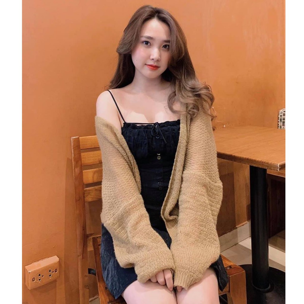 Áo Cardigan LEN Dệt Kim Mỏng Tay Dài Màu Sắc Trơn Thời Trang Mùa Hè Cho Nữ