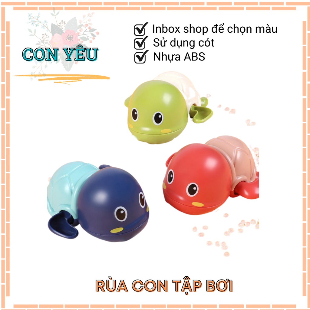 Rùa con tập bơi cực dễ thương - rùa sử dựng cót có thể tự bơi