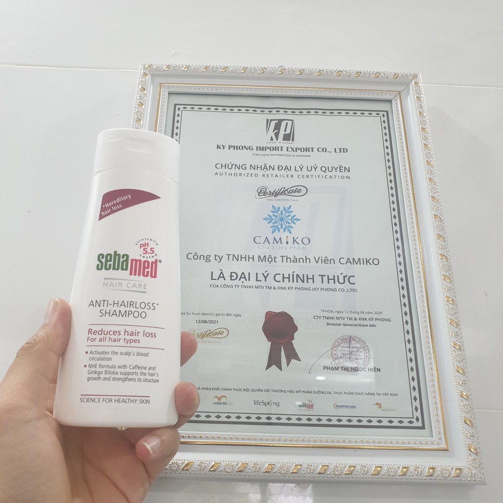 Sebamed Anti-Hairloss Shampoo pH5.5 - Dầu gội ngăn ngừa rụng tóc, kích thích mọc tóc 200ml