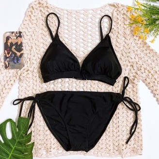 Bikini 2 Mảnh Chip 3 Màu Siêu Xinh, Áo Tắm Dáng Basic Cột Dây Sexy