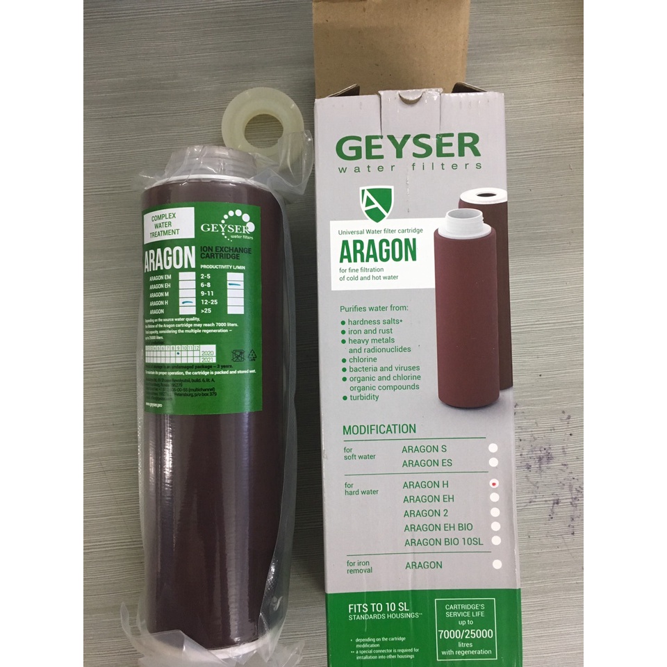 Lõi lọc Aragon máy lọc nước NaNo geyser Nga, ecota