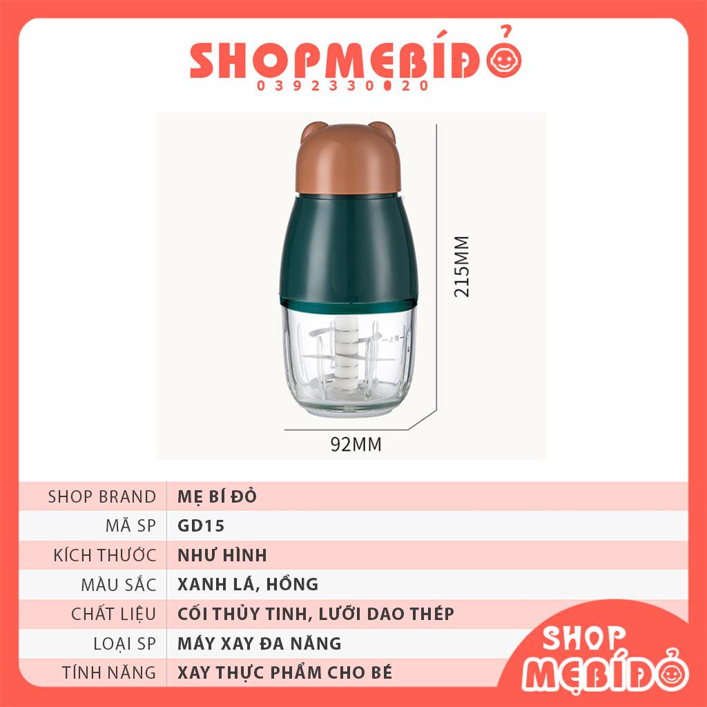 Máy Xay Đa Năng cầm tay Hattiecs Chính Hãng 8 lưỡi inox 316 cho bé ăn dặm bản cao cấp -Shop Mẹ Bí Đỏ