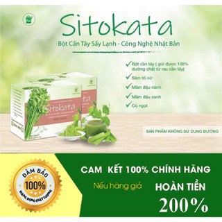 Bột Cần tây sitokata Sấy Lạnh Hộp 20 gói +tặng chai nước + cẩm nang