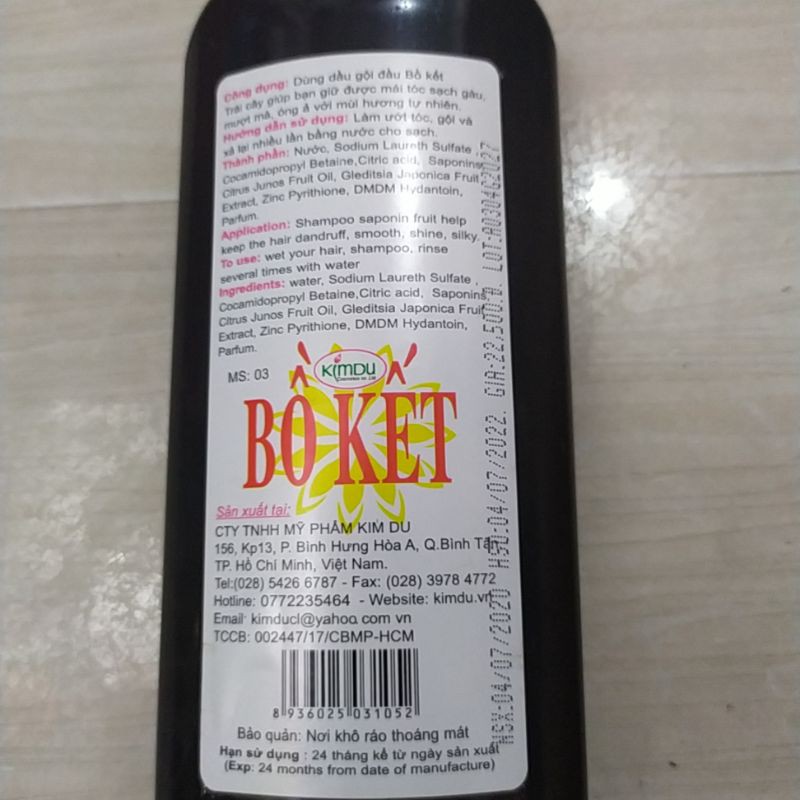 🌷 DẦU GỘI BỒ KẾT TRÁI CÂY 200ML