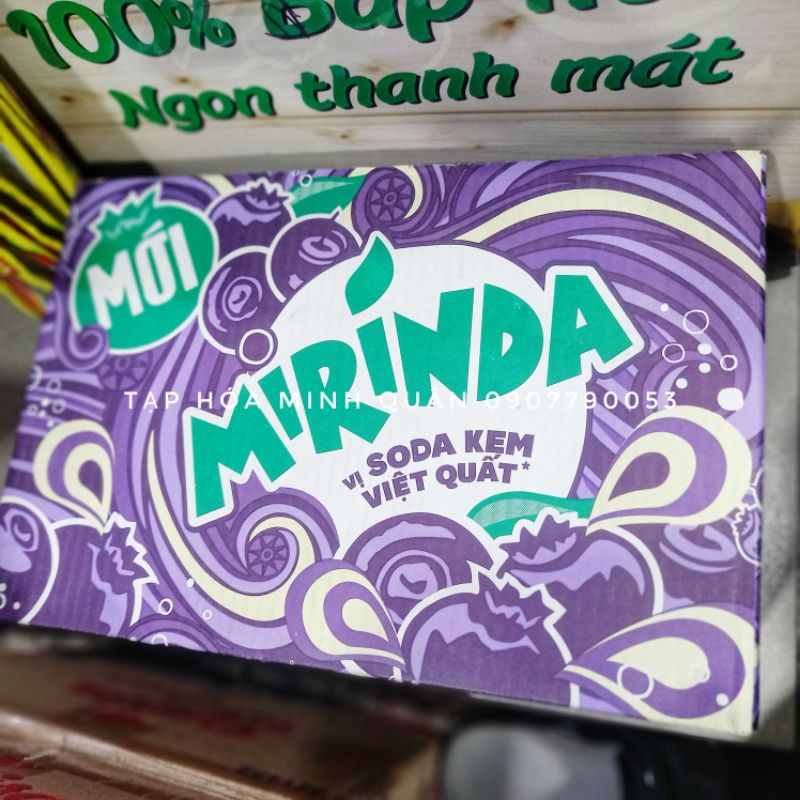 LỐC 6 LON MIRINDA SODA KEM VIỆT QUẤT