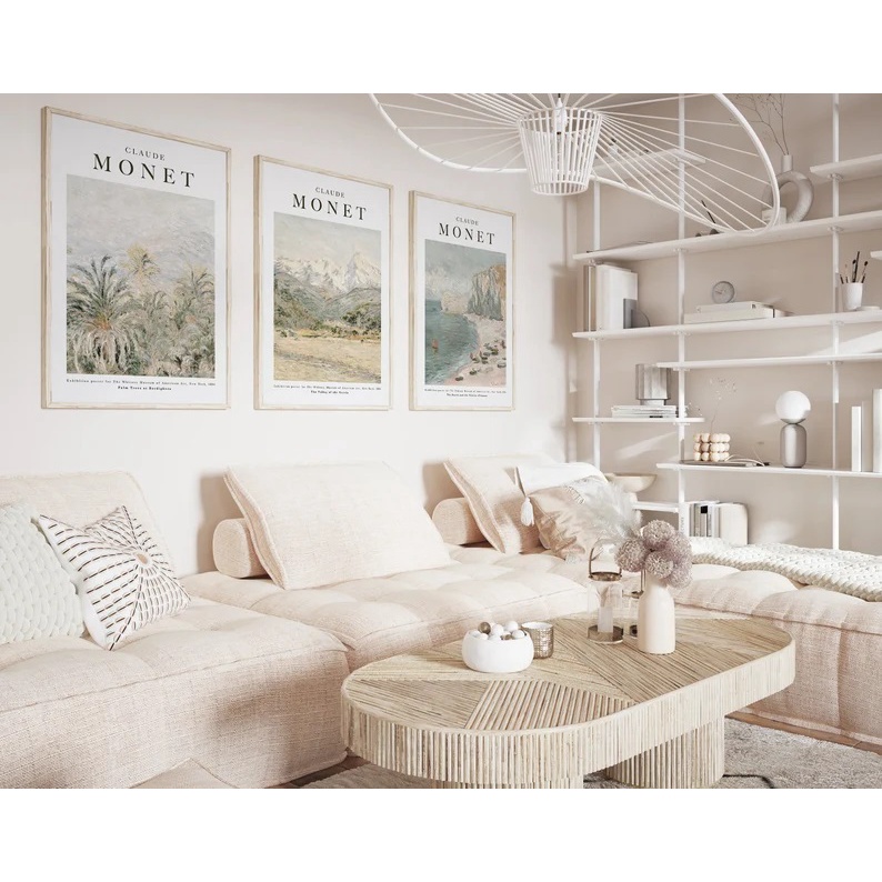 Set 3 tranh treo tường canvas của họa sỹ trừu tượng nổi tiếng NEW133