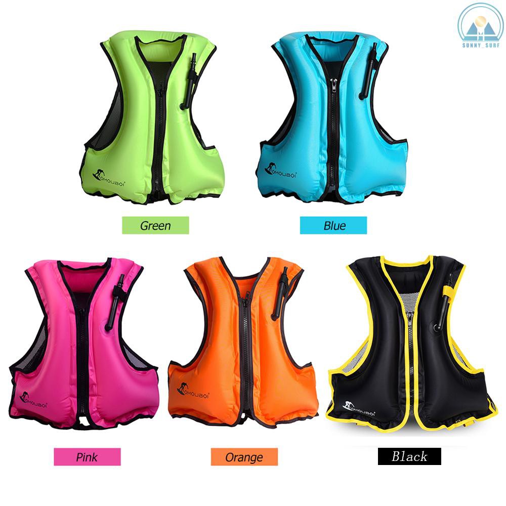 Sunny☀ Adult Inflatable Swim Vest Life Jacket for Snorkeling Floating Device Swimming Drifting Surfing Water Sports Life Saving