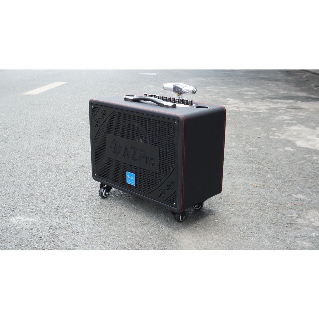 Loa kẹo kéo AZpro AZ-316, Bass 15, 2.1, loa có kèm theo 2 mic UHF  - Chính Hãng