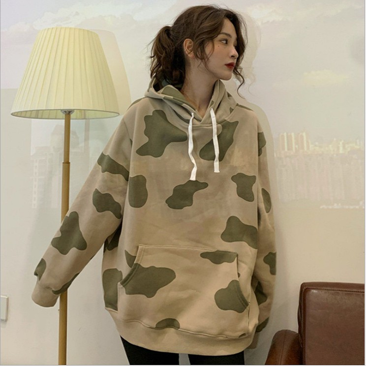 Áo hoodie nam nữ bò sữa form rộng