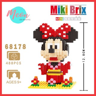 Xếp hình lego Minnie Mouse Japanese size M - Miniblock Chuột Minnie mouse