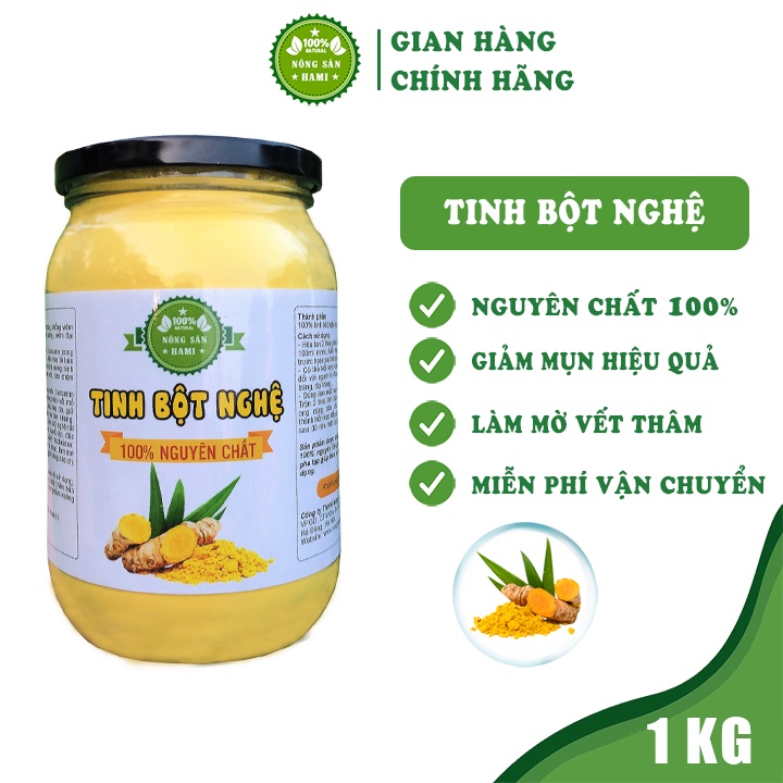 Tinh bột nghệ nguyên chất HaMi thơm ngon, tinh bột nghệ vàng, đỏ hàm lượng curcumin cao [Đã kiểm nghiệm chất lượng]