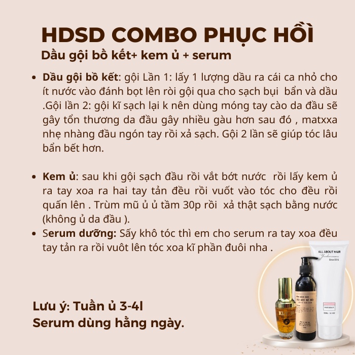 Combo PHỤC HỒI TÓC  Hư Tổn [CHÍNH HÃNG] Phiên Bản 2 Thần Tốc Chóng Xơ Rối, Tóc Suôn Mượt