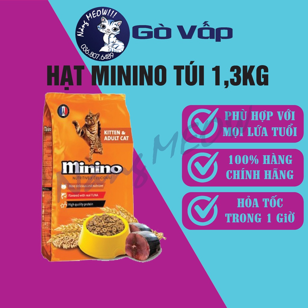 Hạt MININO TUNA 1.3KG Thức Ăn Cho Mèo