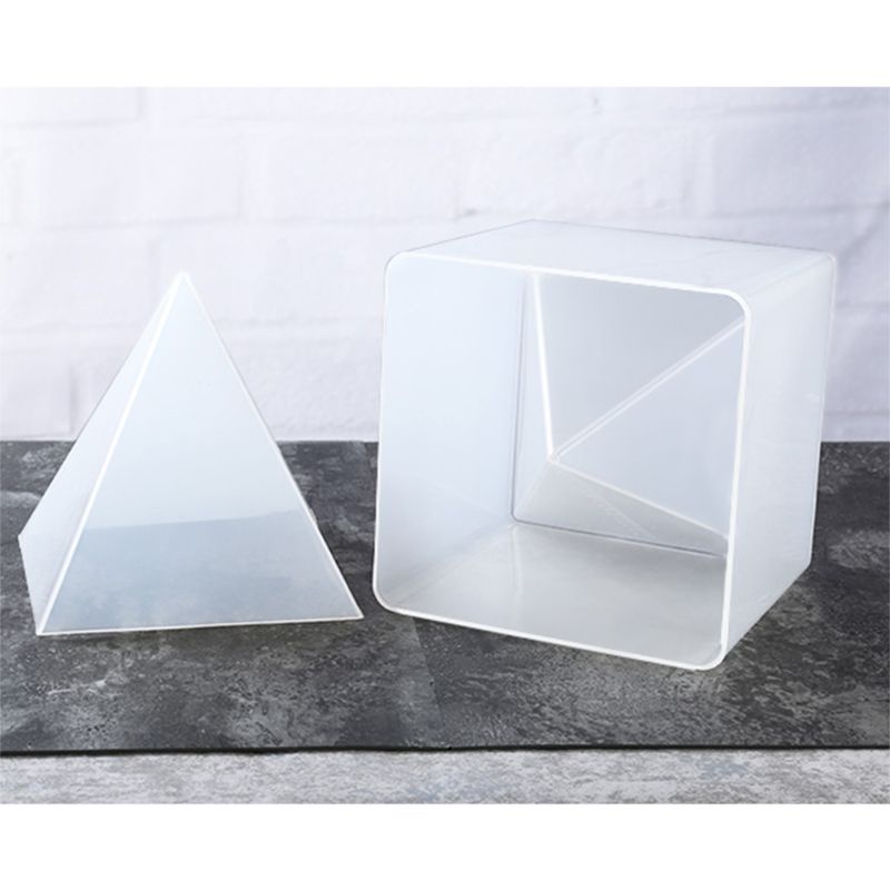 Khuôn Silicon Trong Suốt Hình Kim Tự Tháp DIY Để Làm Đồ Trang Trí