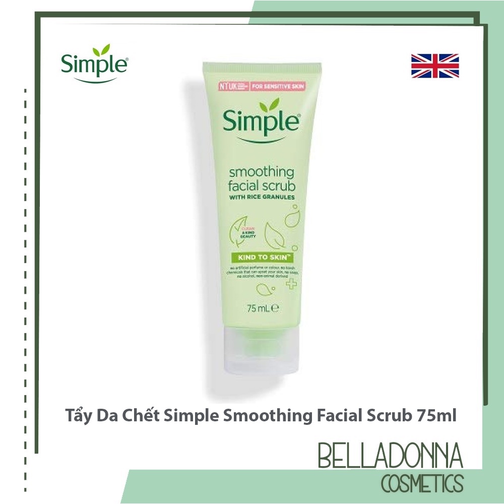 Tẩy Da Chết Simple Kind To Skin Smoothing Facial Scrub 75ml