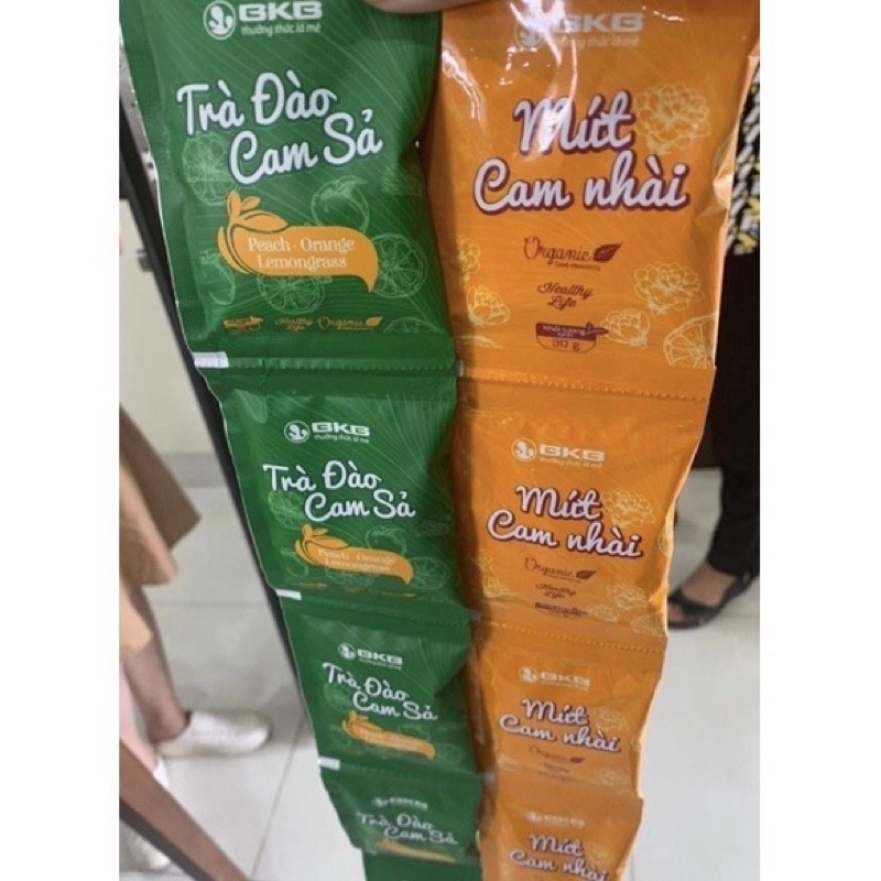 Trà đào cam sả uống liền tiện lợi