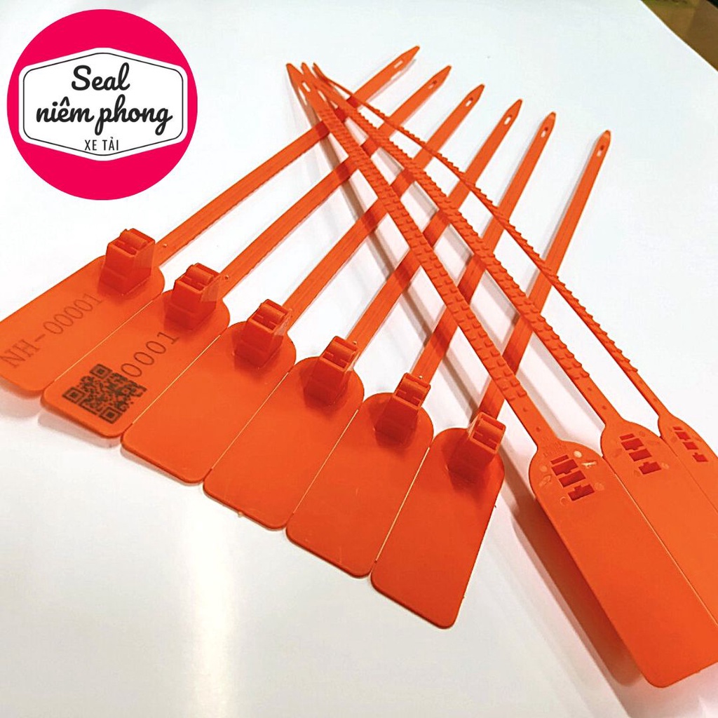 Combo 50 cái seal niêm phong giá rẻ, dài 35cm thân dây dẹp răng cưa siết bao, niêm phong cửa xe chắc chắn.